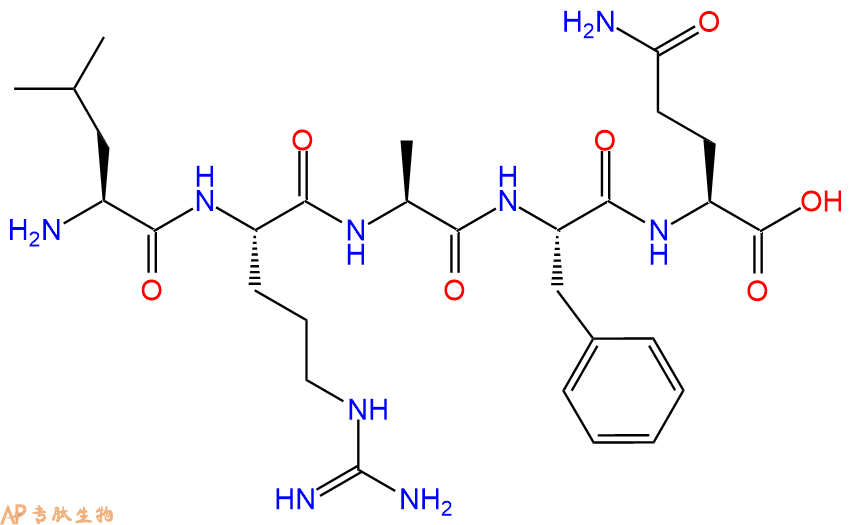 专肽生物产品H2N-Leu-Arg-Ala-Phe-Gln-OH