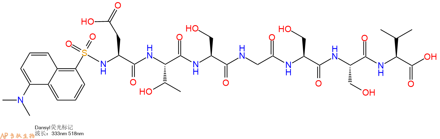 专肽生物产品Dansyl-Asp-Thr-Ser-Gly-Ser-Ser-Val-OH