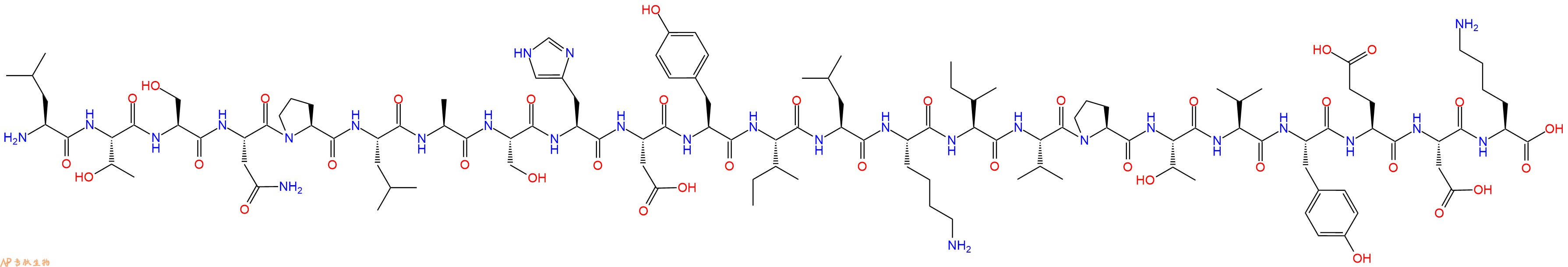 专肽生物产品H2N-Leu-Thr-Ser-Asn-Pro-Leu-Ala-Ser-His-Asp-Tyr-Ile-Leu-Lys-Ile-Val-Pro-Thr-Val-Tyr-Glu-Asp-Lys-OH