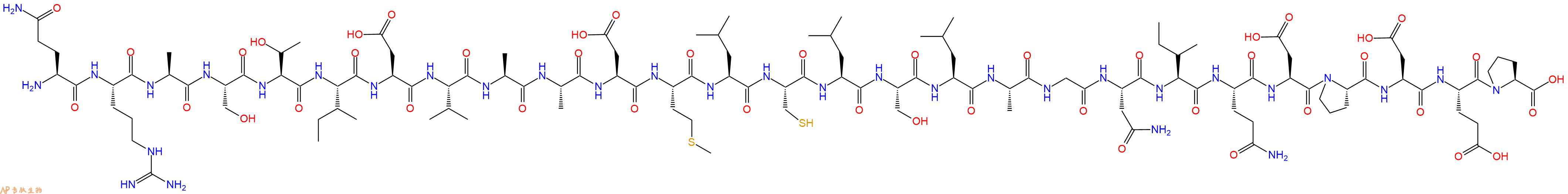 专肽生物产品H2N-Gln-Arg-Ala-Ser-Thr-Ile-Asp-Val-Ala-Ala-Asp-Met-Leu-Cys-Leu-Ser-Leu-Ala-Gly-Asn-Ile-Gln-Asp-Pro-Asp-Glu-Pro-OH