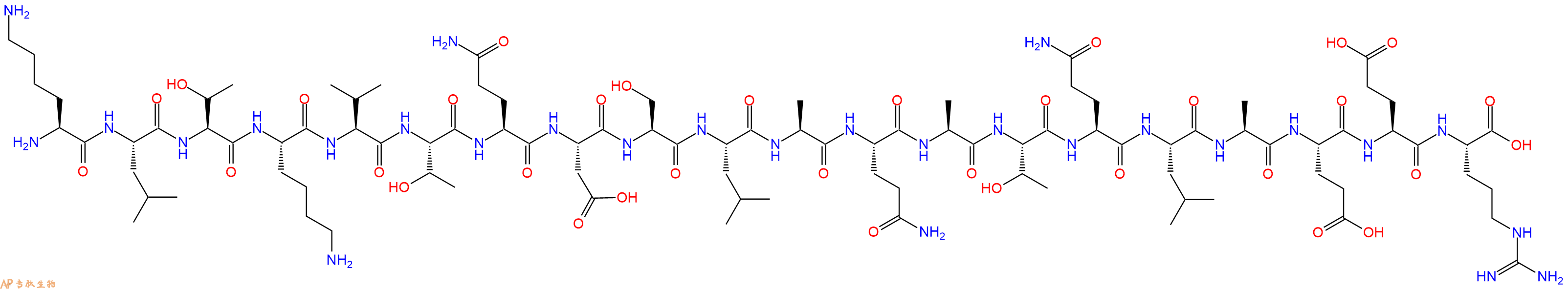 专肽生物产品H2N-Lys-Leu-Thr-Lys-Val-Thr-Gln-Asp-Ser-Leu-Ala-Gln-Ala-Thr-Gln-Leu-Ala-Glu-Glu-Arg-OH