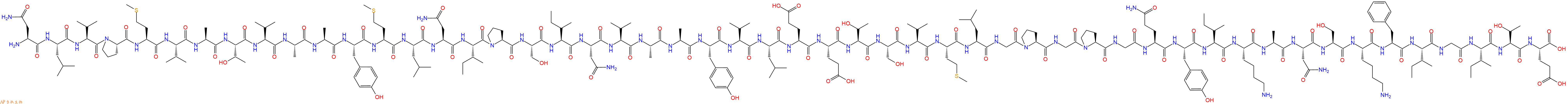 专肽生物产品H2N-Asn-Leu-Val-Pro-Met-Val-Ala-Thr-Val-Ala-Ala-Tyr-Met-Leu-Asn-Ile-Pro-Ser-Ile-Asn-Val-Ala-Ala-Tyr-Val-Leu-Glu-Glu-Thr-Ser-Val-Met-Leu-Gly-Pro-Gly-Pro-Gly-Gln-Tyr-Ile-Lys-Ala-Asn-Ser-Lys-Phe-Ile-Gly-Ile-Thr-Glu-OH