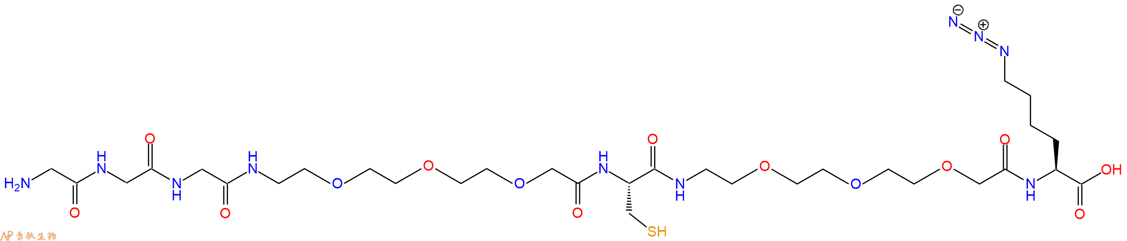 专肽生物产品Gly-Gly-Gly-PEG3-Cys-PEG3-Lys(N3)