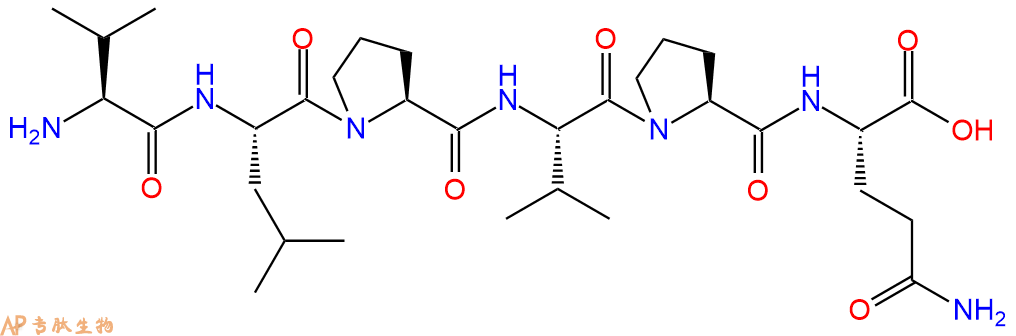 专肽生物产品H2N-Val-Leu-Pro-Val-Pro-Gln-OH