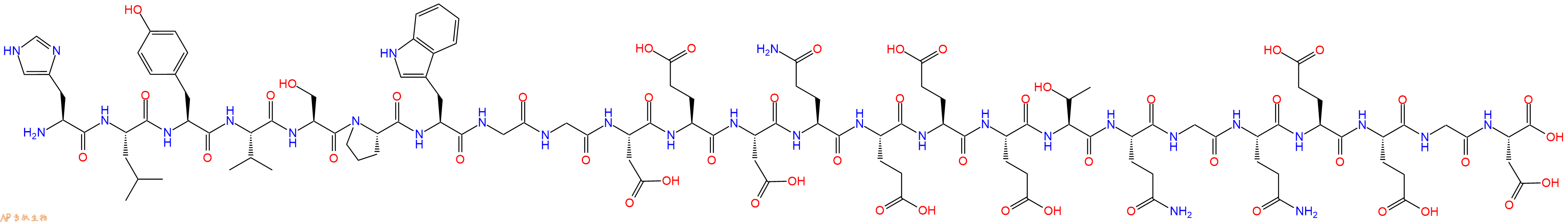 专肽生物产品H2N-His-Leu-Tyr-Val-Ser-Pro-Trp-Gly-Gly-Asp-Glu-Asp-Gln-Glu-Glu-Glu-Thr-Gln-Gly-Gln-Glu-Glu-Gly-Asp-OH
