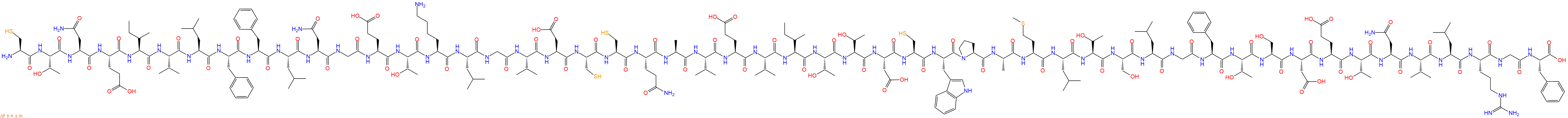 专肽生物产品H2N-Cys-Thr-Asn-Glu-Ile-Val-Leu-Phe-Phe-Leu-Asn-Gly-Glu-Thr-Lys-Leu-Gly-Val-Asp-Cys-Cys-Gln-Ala-Val-Glu-Val-Ile-Thr-Thr-Asp-Cys-Trp-Pro-Ala-Met-Leu-Thr-Ser-Leu-Gly-Phe-Thr-Ser-Asp-Glu-Thr-Asn-Val-Leu-Arg-Gly-Phe-OH