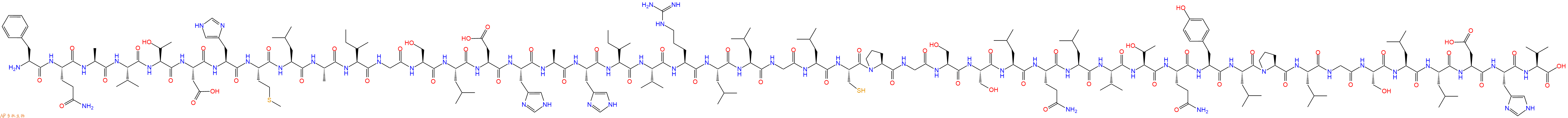 专肽生物产品H2N-Phe-Gln-Ala-Val-Thr-Asp-His-Met-Leu-Ala-Ile-Gly-Ser-Leu-Asp-His-Ala-His-Ile-Val-Arg-Leu-Leu-Gly-Leu-Cys-Pro-Gly-Ser-Ser-Leu-Gln-Leu-Val-Thr-Gln-Tyr-Leu-Pro-Leu-Gly-Ser-Leu-Leu-Asp-His-Val-OH