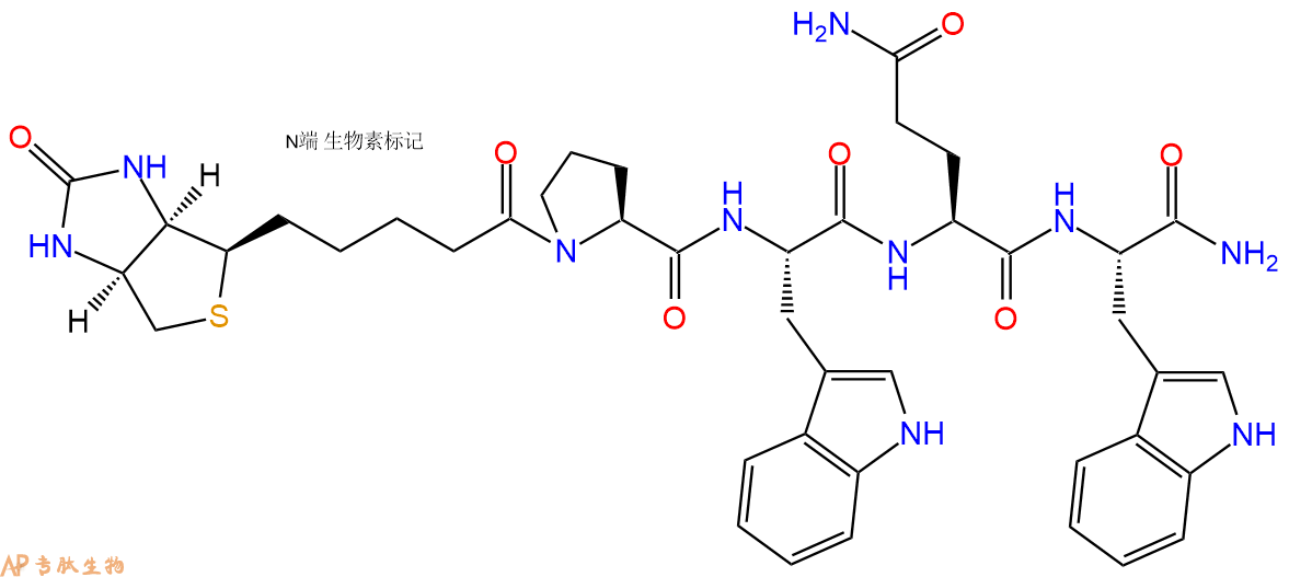 专肽生物产品Biotinyl-Pro-Trp-Gln-Trp-CONH2