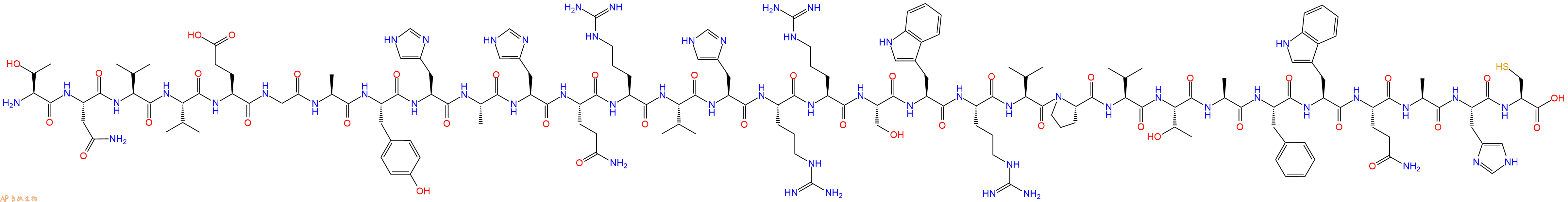 专肽生物产品H2N-Thr-Asn-Val-Val-Glu-Gly-Ala-Tyr-His-Ala-His-Gln-Arg-Val-His-Arg-Arg-Ser-Trp-Arg-Val-Pro-Val-Thr-Ala-Phe-Trp-Gln-Ala-His-Cys-OH