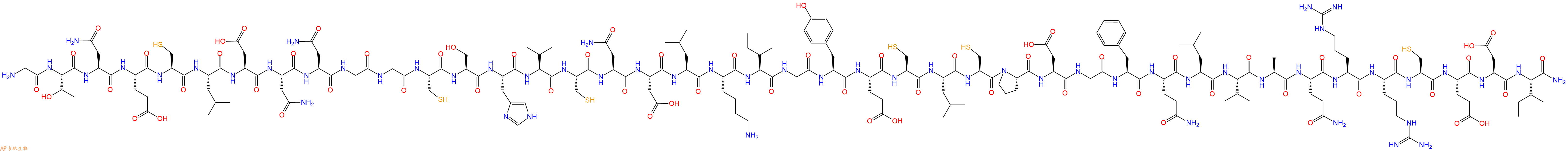 专肽生物产品H2N-Gly-Thr-Asn-Glu-Cys-Leu-Asp-Asn-Asn-Gly-Gly-Cys-Ser-His-Val-Cys-Asn-Asp-Leu-Lys-Ile-Gly-Tyr-Glu-Cys-Leu-Cys-Pro-Asp-Gly-Phe-Gln-Leu-Val-Ala-Gln-Arg-Arg-Cys-Glu-Asp-Ile-CONH2