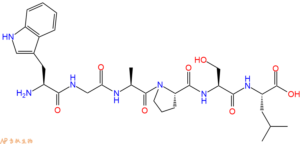 专肽生物产品H2N-Trp-Gly-Ala-Pro-Ser-Leu-OH