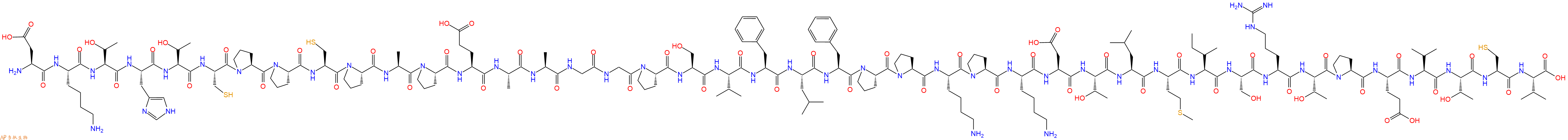 专肽生物产品H2N-Asp-Lys-Thr-His-Thr-Cys-Pro-Pro-Cys-Pro-Ala-Pro-Glu-Ala-Ala-Gly-Gly-Pro-Ser-Val-Phe-Leu-Phe-Pro-Pro-Lys-Pro-Lys-Asp-Thr-Leu-Met-Ile-Ser-Arg-Thr-Pro-Glu-Val-Thr-Cys-Val-OH