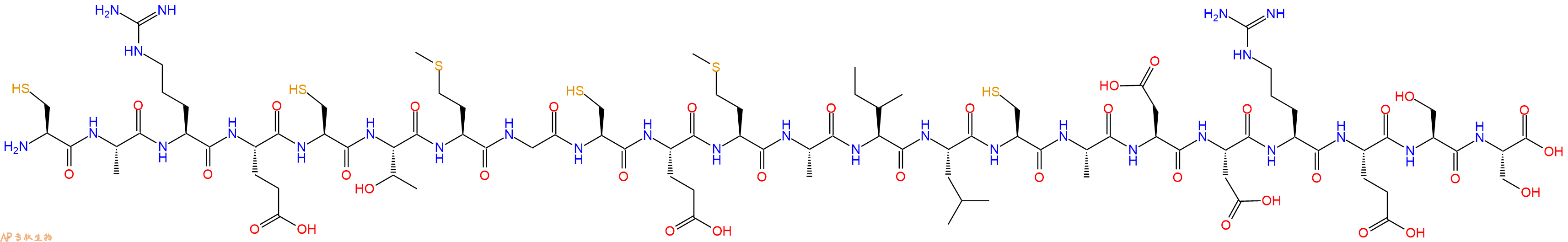 专肽生物产品H2N-Cys-Ala-Arg-Glu-Cys-Thr-Met-Gly-Cys-Glu-Met-Ala-Ile-Leu-Cys-Ala-Asp-Asp-Arg-Glu-Ser-Ser-OH
