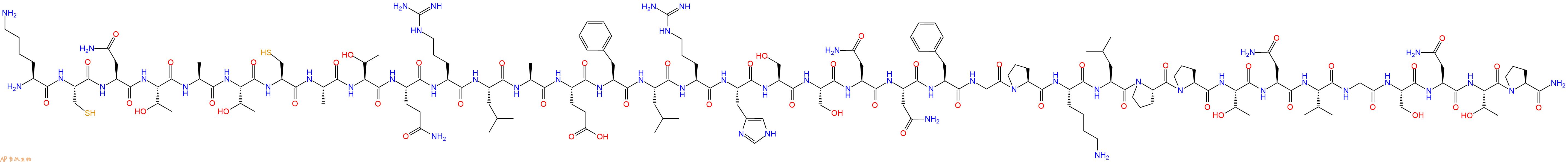 专肽生物产品H2N-Lys-Cys-Asn-Thr-Ala-Thr-Cys-Ala-Thr-Gln-Arg-Leu-Ala-Glu-Phe-Leu-Arg-His-Ser-Ser-Asn-Asn-Phe-Gly-Pro-Lys-Leu-Pro-Pro-Thr-Asn-Val-Gly-Ser-Asn-Thr-Pro-CONH2