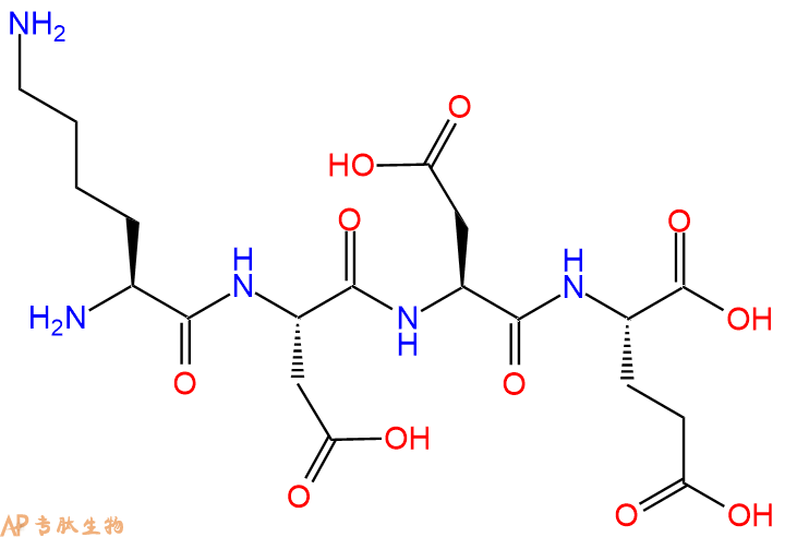 专肽生物产品H2N-Lys-Asp-Asp-Glu-OH