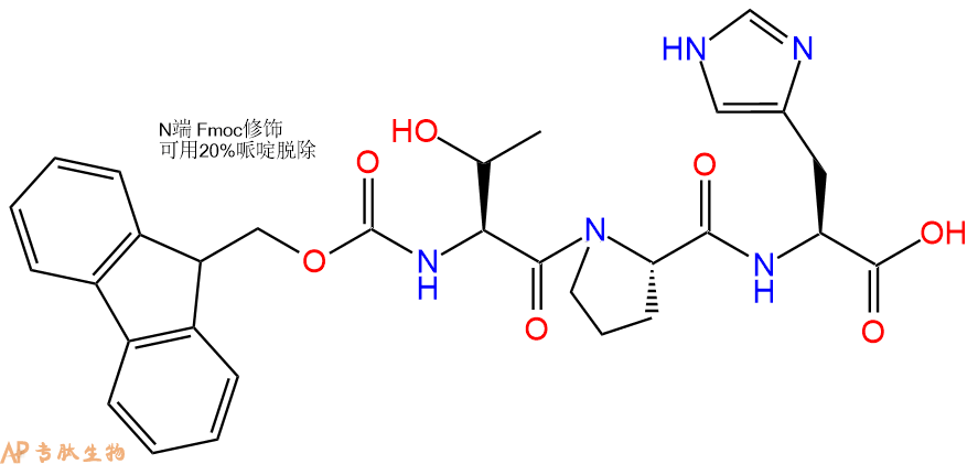 专肽生物产品Fmoc-Thr-Pro-His-OH