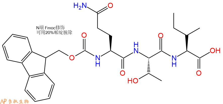 专肽生物产品Fmoc-Gln-Thr-Ile-OH
