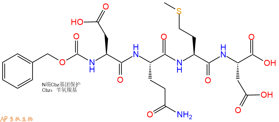 专肽生物产品Cbz-Asp-Gln-Met-Asp-OH