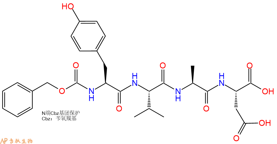 专肽生物产品Cbz-Tyr-Val-Ala-Asp-OH