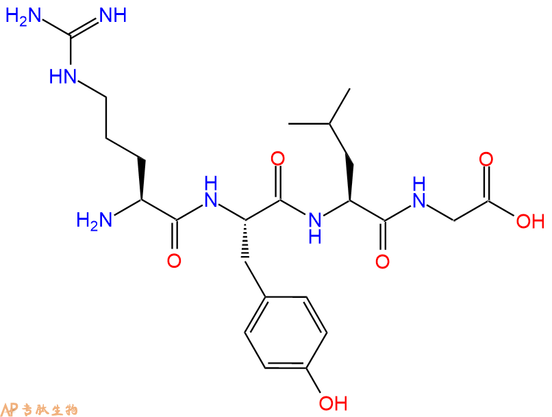 专肽生物产品H2N-Arg-Tyr-Leu-Gly-OH