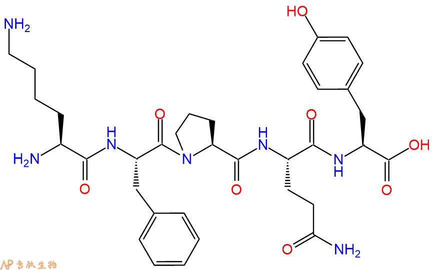 专肽生物产品H2N-Lys-Phe-Pro-Gln-Tyr-OH
