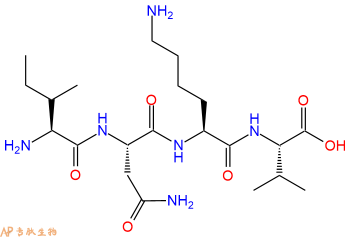 专肽生物产品H2N-Ile-Asn-Lys-Val-OH