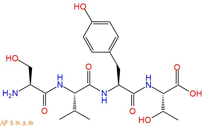 专肽生物产品H2N-Ser-Val-Tyr-Thr-OH