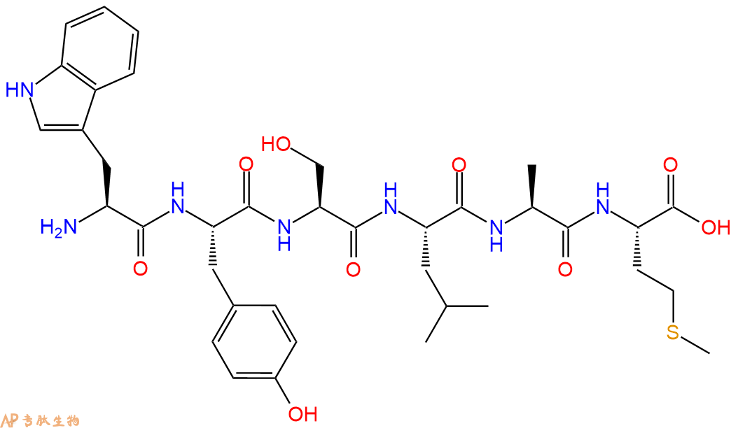 专肽生物产品H2N-Trp-Tyr-Ser-Leu-Ala-Met-OH