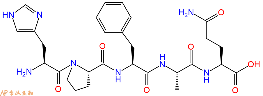 专肽生物产品H2N-His-Pro-Phe-Ala-Gln-OH