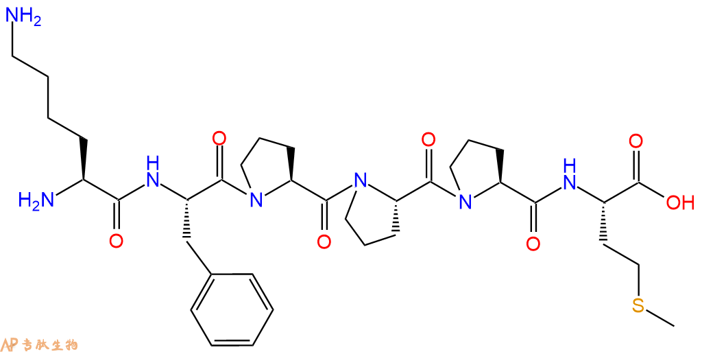 专肽生物产品H2N-Lys-Phe-Pro-Pro-Pro-Met-OH