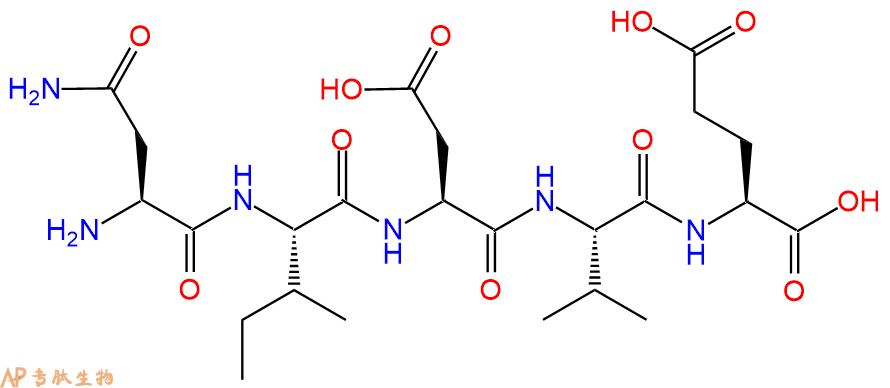 专肽生物产品H2N-Asn-Ile-Asp-Val-Glu-OH