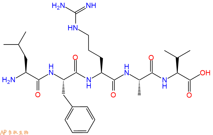 专肽生物产品H2N-Leu-Phe-Arg-Ala-Val-OH