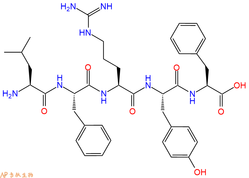 专肽生物产品H2N-Leu-Phe-Arg-Tyr-Phe-OH