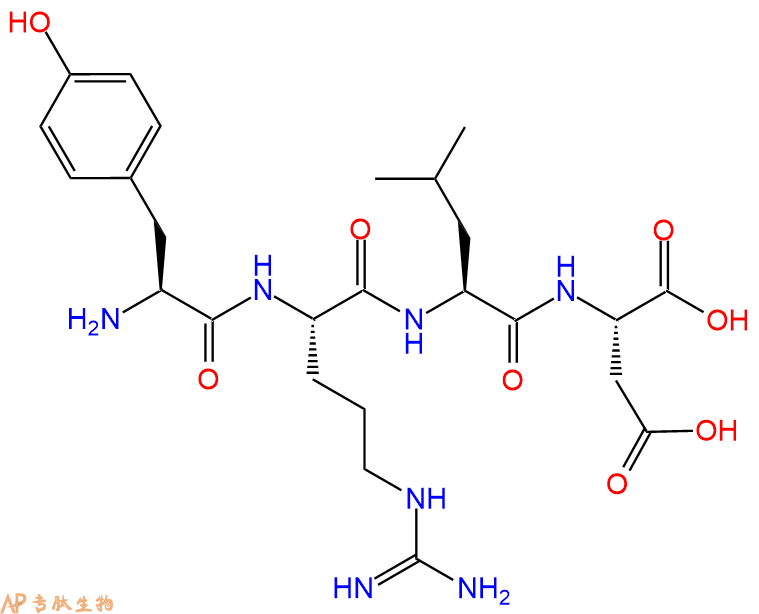 专肽生物产品H2N-Tyr-Arg-Leu-Asp-OH