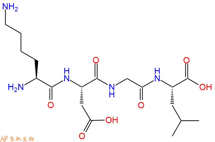 专肽生物产品H2N-Lys-Asp-Gly-Leu-OH