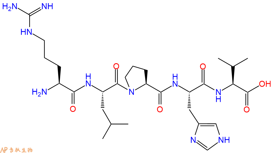 专肽生物产品H2N-Arg-Leu-Pro-His-Val-OH