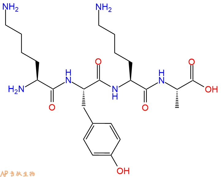 专肽生物产品H2N-Lys-Tyr-Lys-Ala-OH