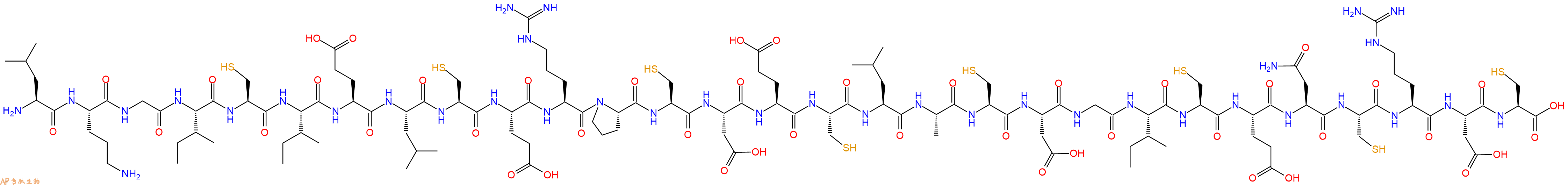 专肽生物产品H2N-Leu-Orn-Gly-Ile-Cys-Ile-Glu-Leu-Cys-Glu-Arg-Pro-Cys-Asp-Glu-Cys-Leu-Ala-Cys-Asp-Gly-Ile-Cys-Glu-Asn-Cys-Arg-Asp-Cys-OH