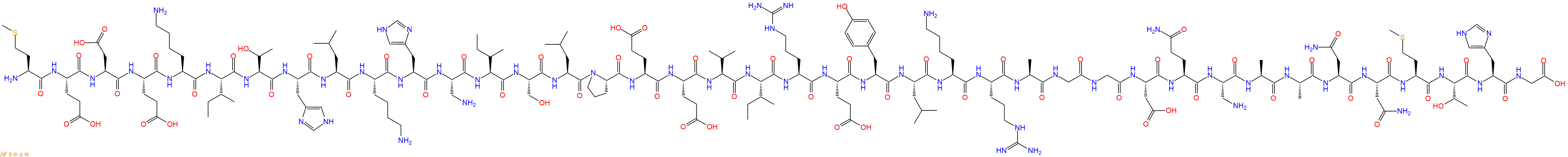 专肽生物产品H2N-Met-Glu-Asp-Glu-Lys-Ile-Thr-His-Leu-Lys-His-Dap-Ile-Ser-Leu-Pro-Glu-Glu-Val-Ile-Arg-Glu-Tyr-Leu-Lys-Arg-Ala-Gly-Gly-Asp-Gln-Dap-Ala-Ala-Asn-Asn-Met-Thr-His-Gly-OH