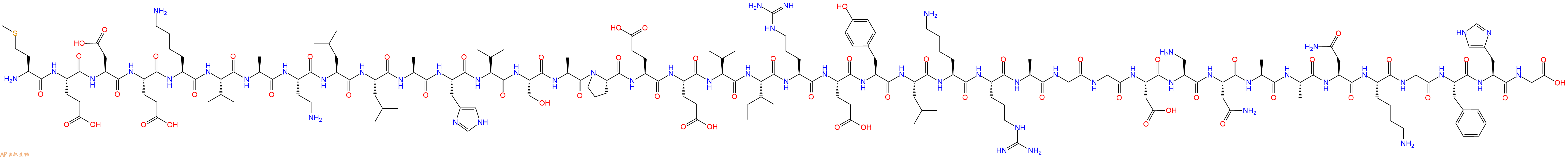 专肽生物产品H2N-Met-Glu-Asp-Glu-Lys-Val-Ala-Dab-Leu-Leu-Ala-His-Val-Ser-Ala-Pro-Glu-Glu-Val-Ile-Arg-Glu-Tyr-Leu-Lys-Arg-Ala-Gly-Gly-Asp-Dap-Asn-Ala-Ala-Asn-Lys-Gly-Phe-His-Gly-OH