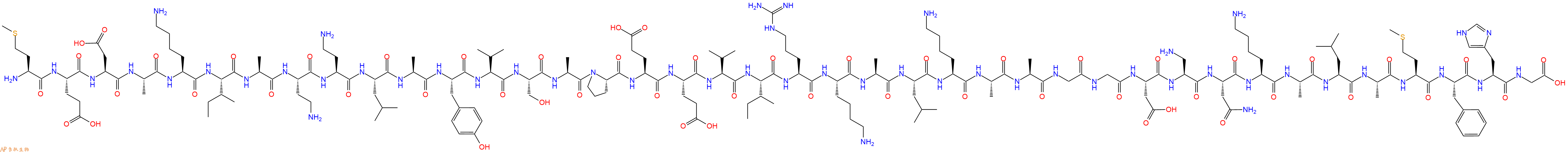 专肽生物产品H2N-Met-Glu-Asp-Ala-Lys-Ile-Ala-Dab-Dab-Leu-Ala-Tyr-Val-Ser-Ala-Pro-Glu-Glu-Val-Ile-Arg-Lys-Ala-Leu-Lys-Ala-Ala-Gly-Gly-Asp-Dap-Asn-Lys-Ala-Leu-Ala-Met-Phe-His-Gly-OH