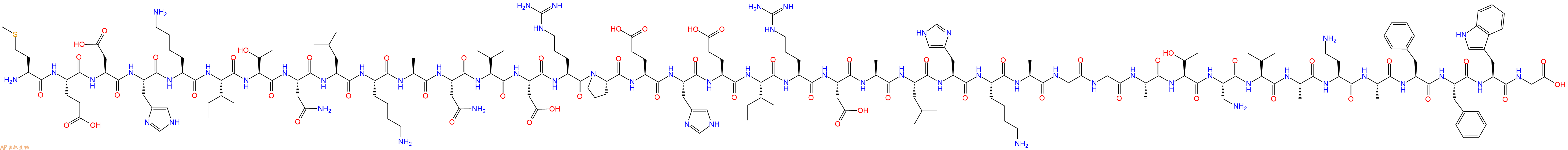专肽生物产品H2N-Met-Glu-Asp-His-Lys-Ile-Thr-Asn-Leu-Lys-Ala-Asn-Val-Asp-Arg-Pro-Glu-His-Glu-Ile-Arg-Asp-Ala-Leu-His-Lys-Ala-Gly-Gly-Ala-Thr-Dap-Val-Ala-Dab-Ala-Phe-Phe-Trp-Gly-OH