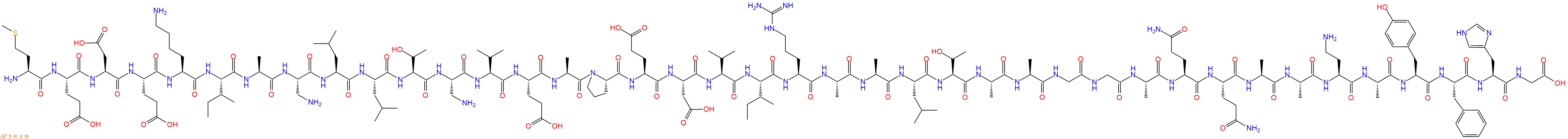 专肽生物产品H2N-Met-Glu-Asp-Glu-Lys-Ile-Ala-Dap-Leu-Leu-Thr-Dap-Val-Glu-Ala-Pro-Glu-Asp-Val-Ile-Arg-Ala-Ala-Leu-Thr-Ala-Ala-Gly-Gly-Ala-Gln-Gln-Ala-Ala-Dab-Ala-Tyr-Phe-His-Gly-OH