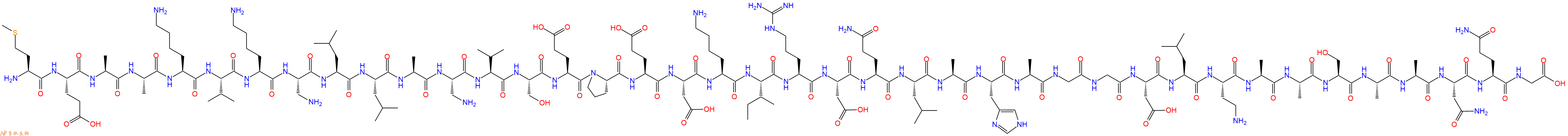 专肽生物产品H2N-Met-Glu-Ala-Ala-Lys-Val-Lys-Dap-Leu-Leu-Ala-Dap-Val-Ser-Glu-Pro-Glu-Asp-Lys-Ile-Arg-Asp-Gln-Leu-Ala-His-Ala-Gly-Gly-Asp-Leu-Dab-Ala-Ala-Ser-Ala-Ala-Asn-Gln-Gly-OH