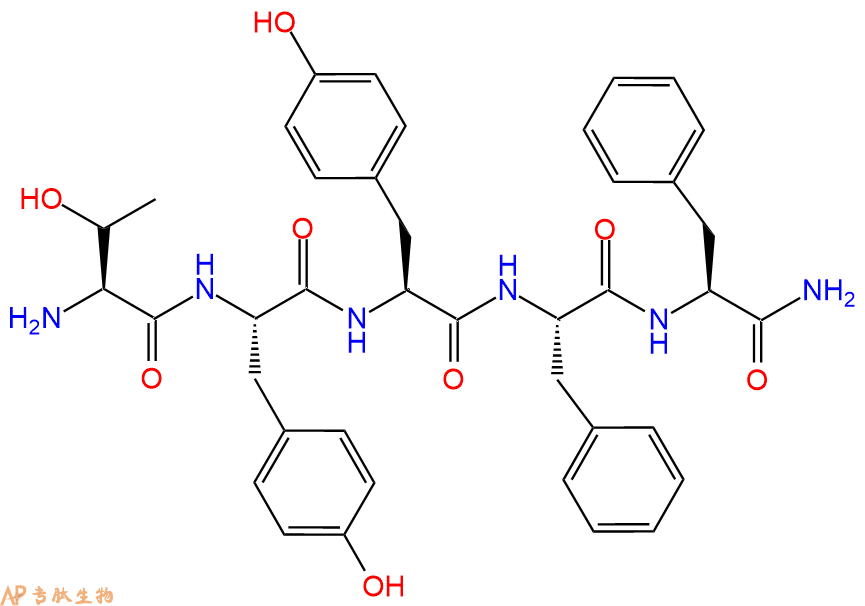 专肽生物产品H2N-Thr-Tyr-Tyr-Phe-Phe-CONH2