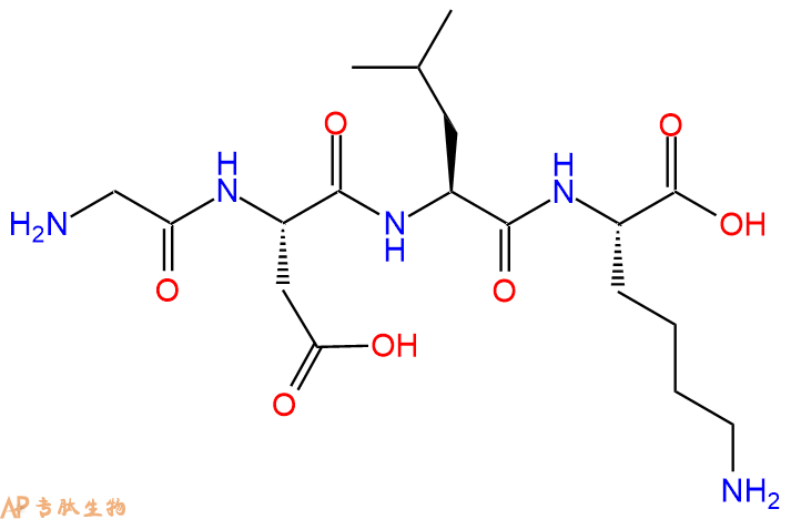 专肽生物产品H2N-Gly-Asp-Leu-Lys-OH