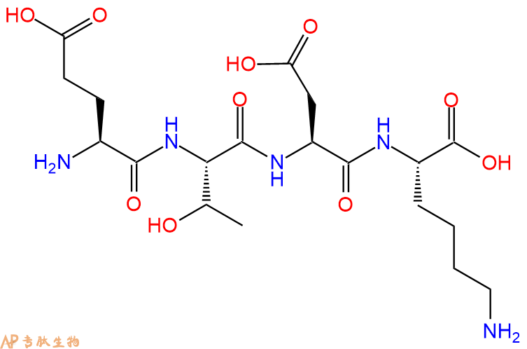 专肽生物产品H2N-Glu-Thr-Asp-Lys-OH