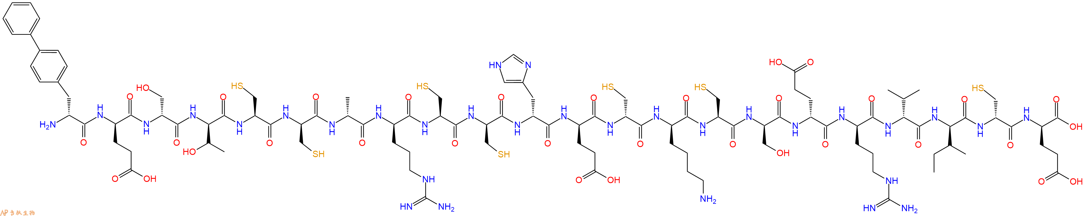 专肽生物产品H2N-DBip-DGlu-DSer-DThr-Cys-DCys-DAla-DArg-Cys-DCys-DHis-DGlu-DCys-DLys-Cys-DSer-DGlu-DArg-DVal-DIle-DCys-DGlu-OH