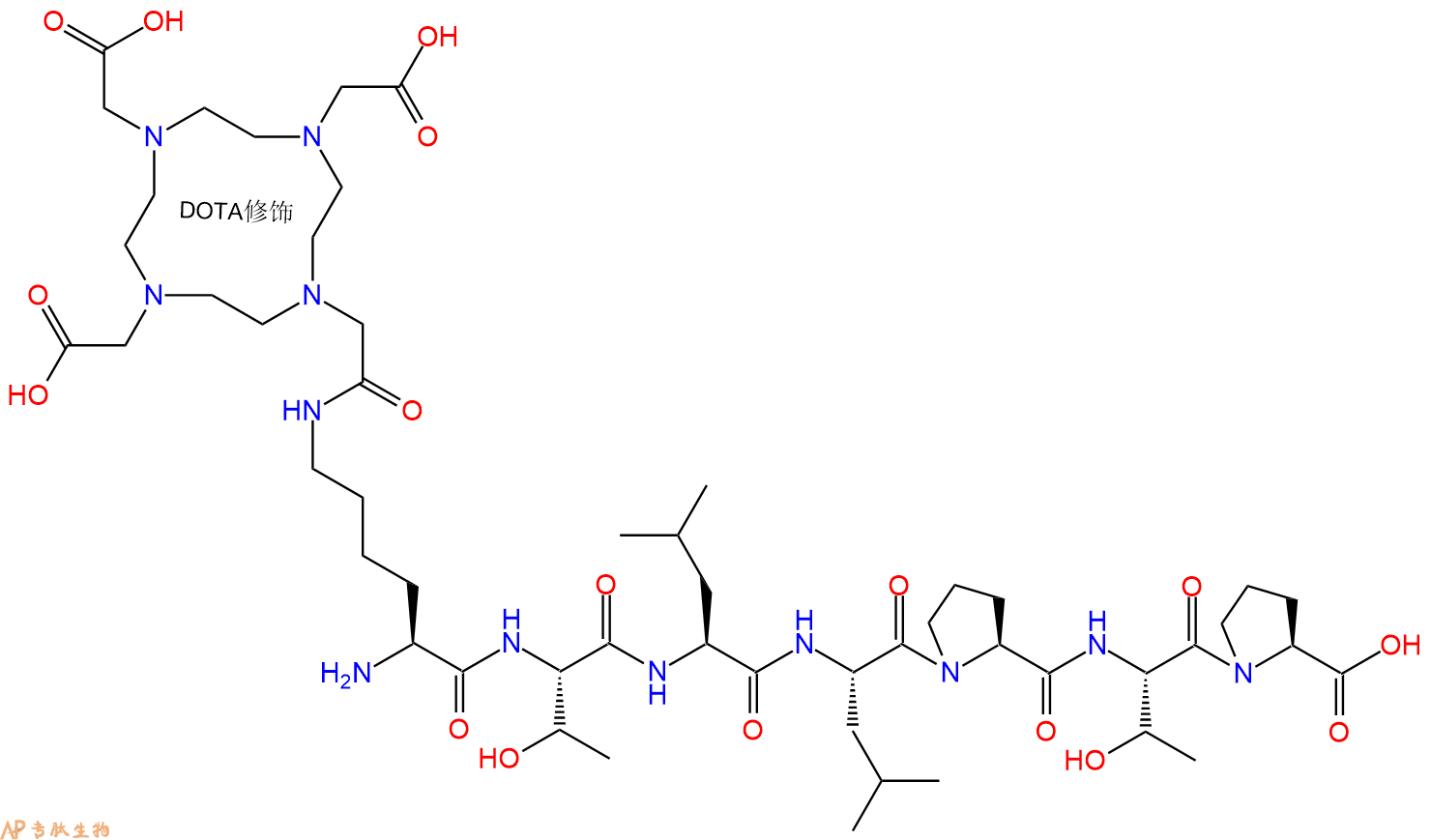 专肽生物产品H2N-Lys(DOTA)-Thr-Leu-Leu-Pro-Thr-Pro-OH