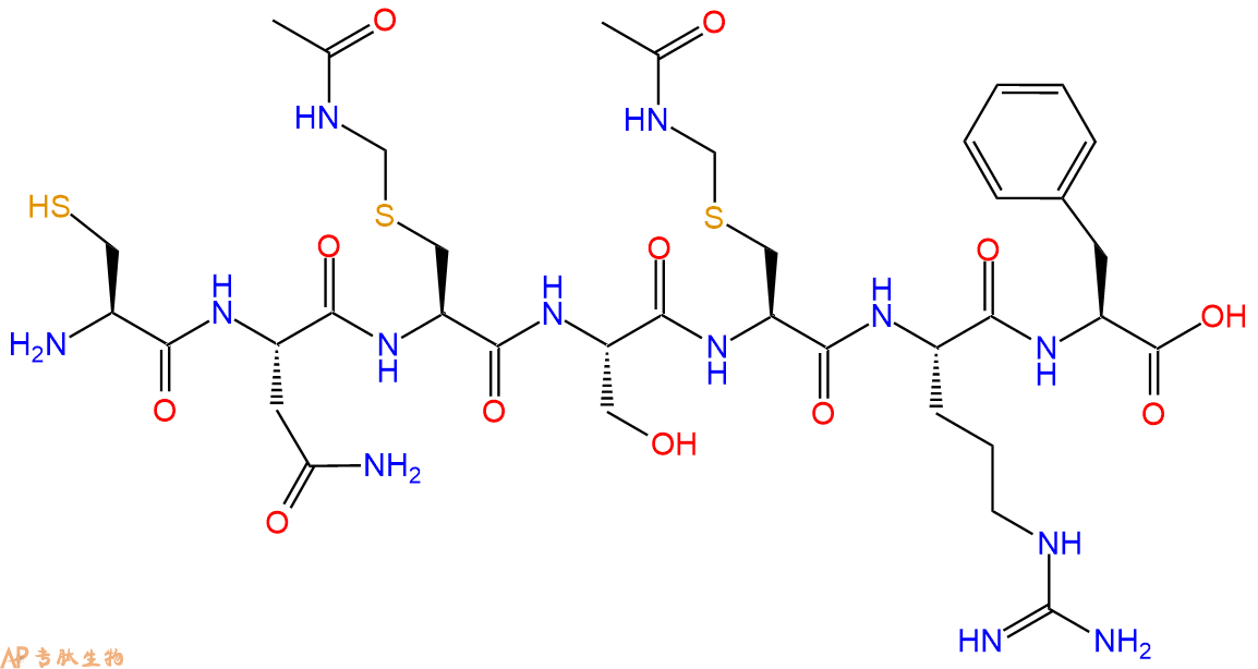 专肽生物产品H2N-Cys-Asn-Cys(Acm)-Ser-Cys(Acm)-Arg-Phe-OH
